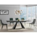 Стол обеденный SIGNAL SALVADORE черный мат/черный мат 160-240/90